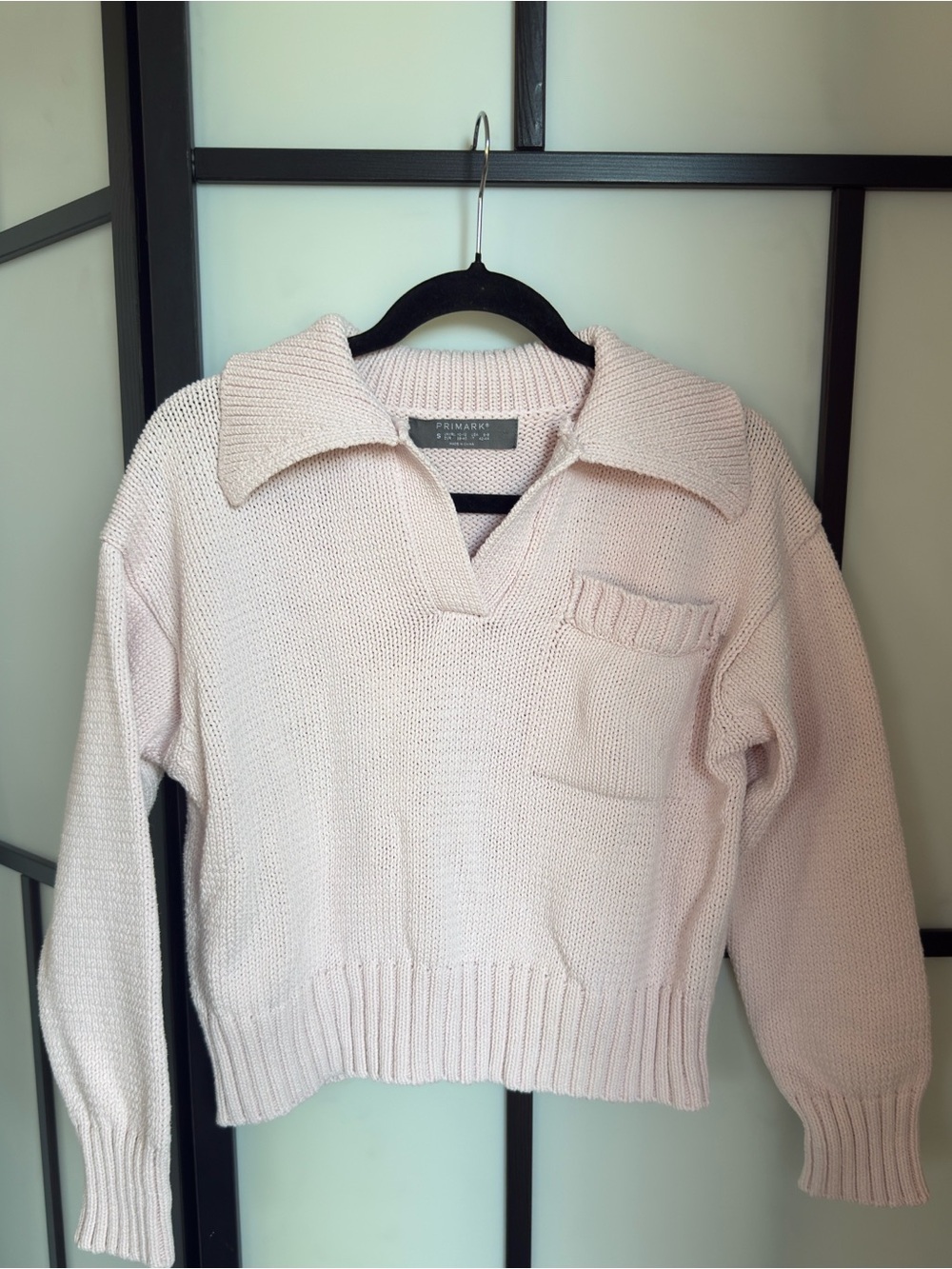 Baby Pink Cable Knit Sweater